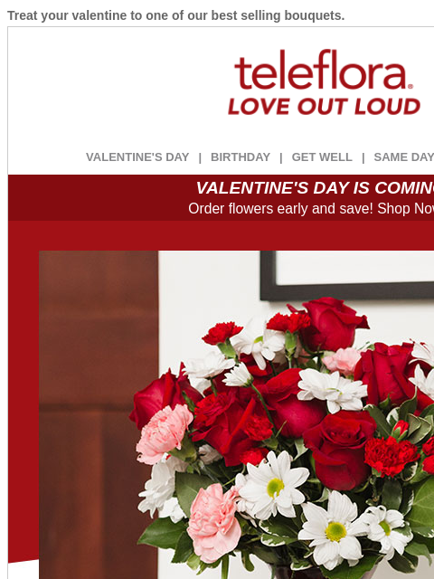 teleflora newsletter: Melt Hearts & Save 25% Now💗🌺