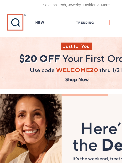 qvcemail newsletter: Start the Weekend with a Full Cart