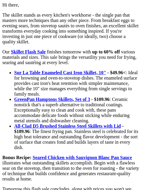 surlatable newsletter: The one pan every kitchen needs—up to 60% off