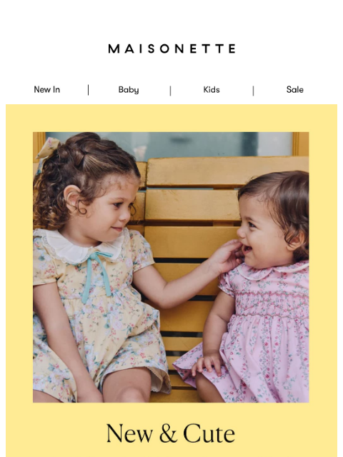 maisonette newsletter: New From Bonpoint, La Coqueta, & Marie-Chantal