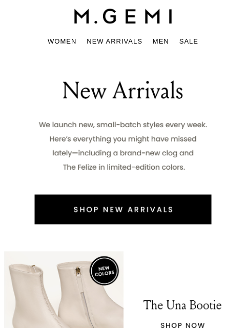 mgemi newsletter: NEW ARRIVALS