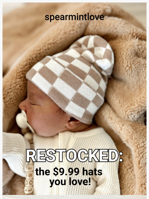 spearmintlove newsletter: Back in Stock: The $9.99 Hats You Love