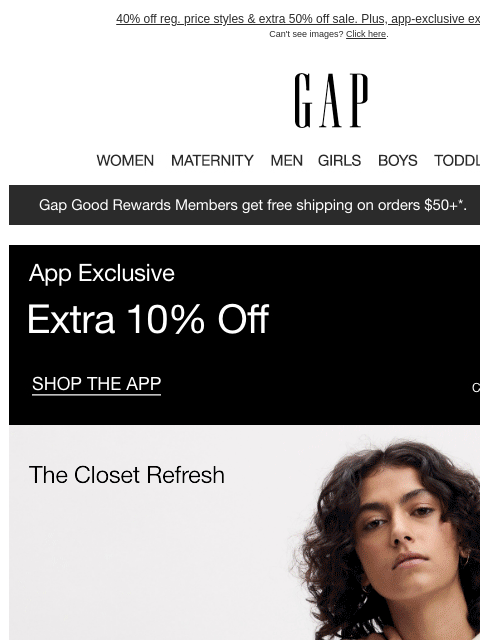 40% off reg. price styles & extra 50% off sale. Plus, app-exclusive extra 10% off. ‌ ‌ ‌ ‌ ‌ ‌ ‌ ‌ ‌ ‌ ‌ ‌ ‌ ‌ ‌ ‌ ‌ ‌ ‌ ‌ ‌ ‌ ‌ ‌ ‌ ‌ ‌ ‌ ‌ ‌ ‌ ‌ ‌ ‌ ‌ ‌ ‌ ‌ ‌ ‌ ‌ ‌ ‌ ‌ ‌ ‌ ‌ ‌ ‌ ‌ ‌ ‌ ‌ ‌ ‌ ‌ ‌