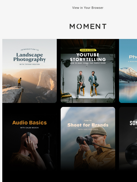 View in Your Browser Courses for every type of creator – and every price range. Learn from the pros, for less. Explore over 80 online video courses taught by industry professionals – from film