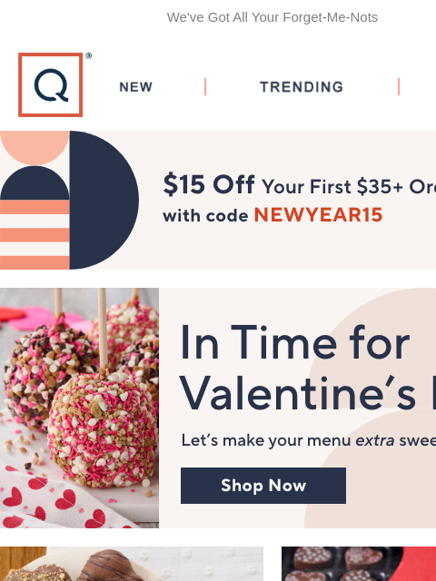 We've Got All Your Forget-Me-Nots QVC New TRENDING DEALS Unlock $15 off Your First Purchase Gourmet Deals Bentgo Bentgo Header Farmer Jon's (16) Bags Single Serve Gourmet Popped Popcorn Farmer