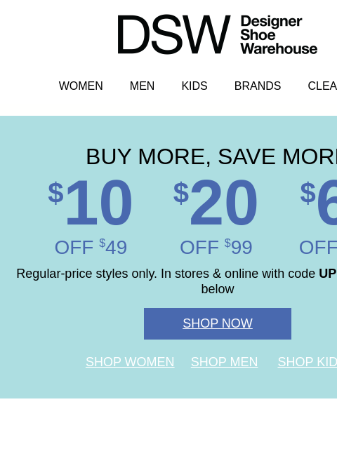 dsw newsletter: Fan-faves + $10 OFF 🤩