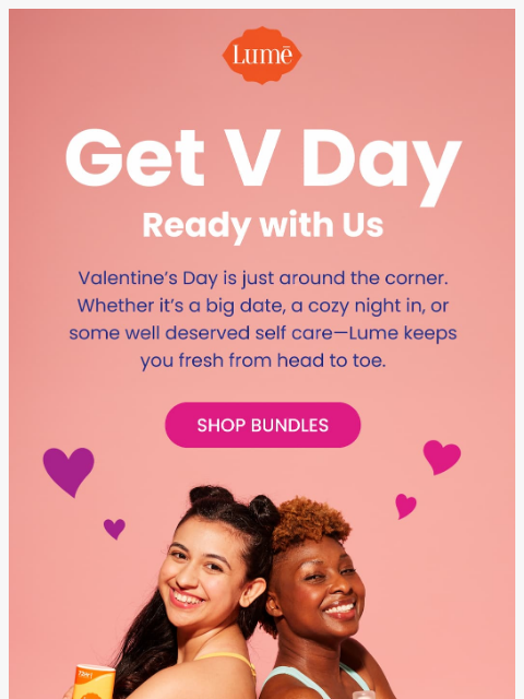 lumedeodorant newsletter: Valentine’s Day, covered 💘