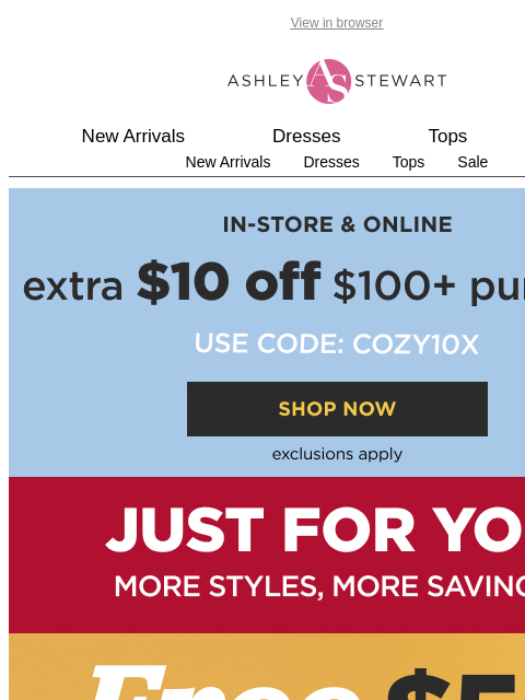 ashleystewart newsletter: redeem your diva dollars on these ✨ NEW ✨ styles