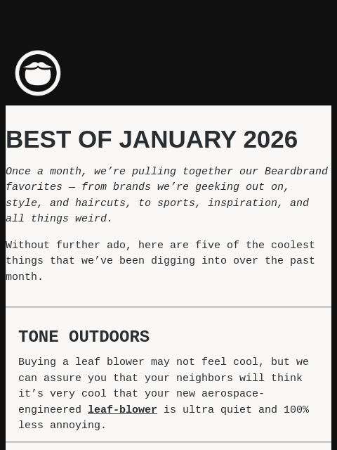 beardbrand newsletter: Best of January 2026