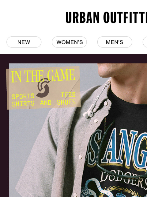 urbanoutfitters newsletter: Get your fit in the game