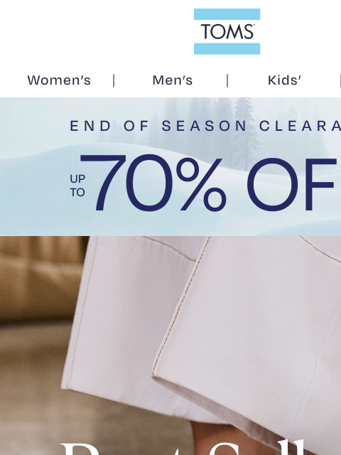 toms newsletter: Top Rated Styles Up to 70% Off ⭐⭐⭐⭐⭐