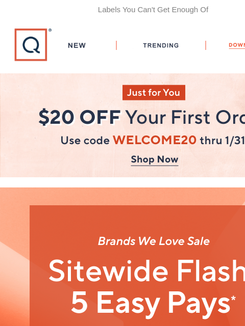 qvcemail newsletter: Surprise Flash Event! 5 Easy Pays