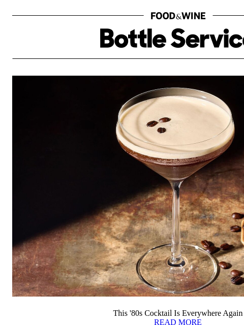 foodandwine newsletter: This '80s Cocktail Is Everywhere Again