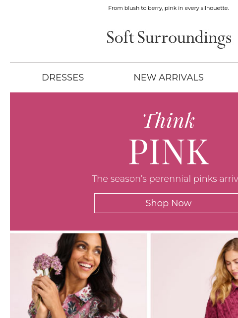 softsurroundings newsletter: Discover New Pink Hues