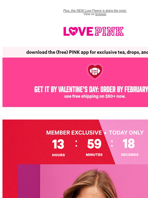 vspink newsletter: Today Only: 30% Off for Members
