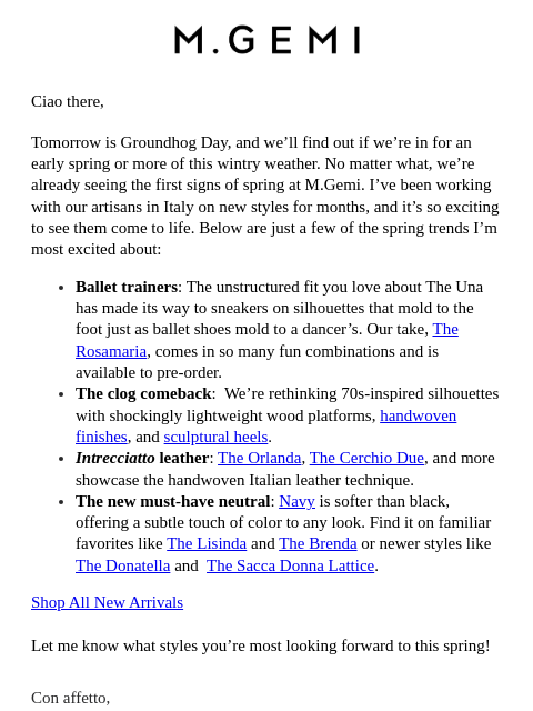 mgemi newsletter: The Spring Trends I Have My Eye On