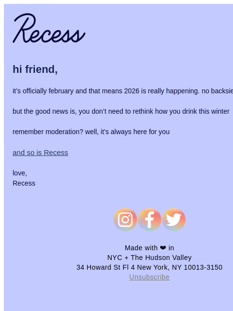 takearecess newsletter: february doesn’t need a new plan