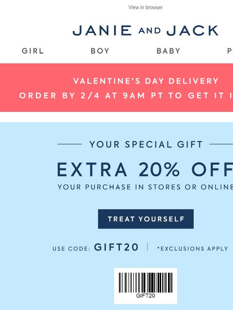 janieandjack newsletter: 💌 Order by 2/4 for Valentine’s Day delivery