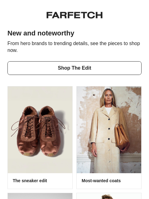 farfetch newsletter: The collections of the moment
