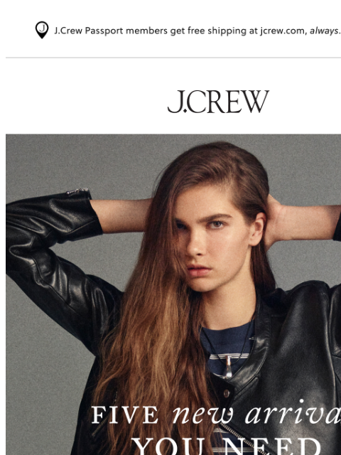 jcrew newsletter: Five new arrivals you need