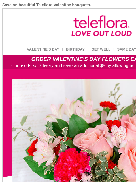 teleflora newsletter: ALERT! You Have a [$15.19] Credit