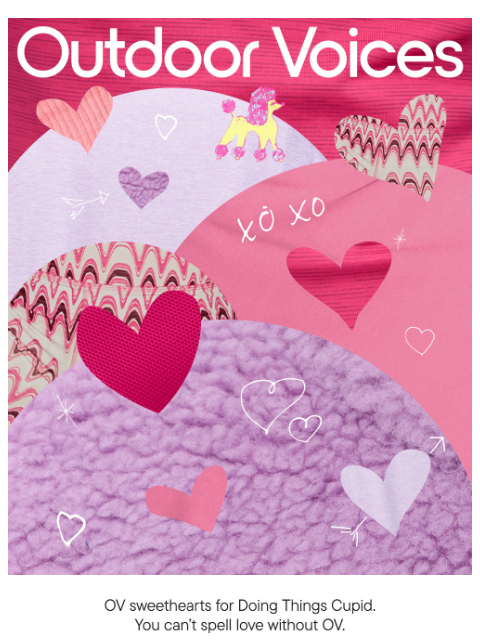 outdoorvoices newsletter: VALENTINE'S DAY SHOP