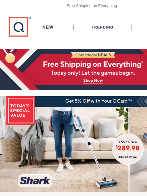qvcemail newsletter: Vacuuming MVP! Shark TSV®