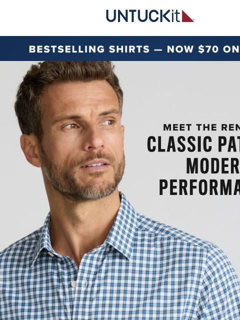 untuckit newsletter: Peak Performance: Meet the (Now $70!) Renshaw