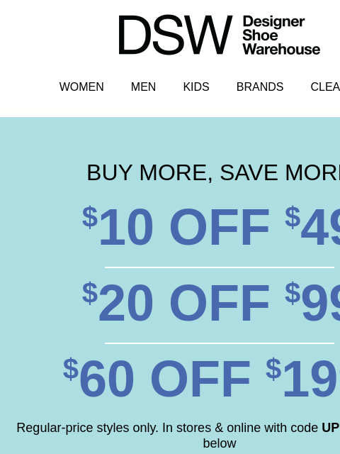 dsw newsletter: Happy February! $10 off is inside