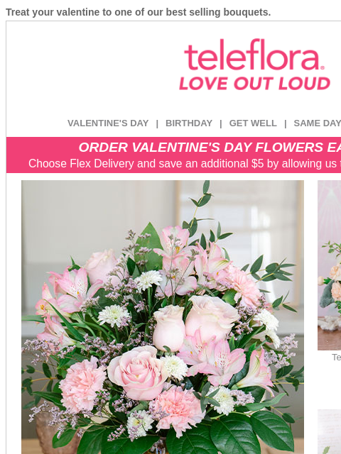 teleflora newsletter: Send Blooms of Love 💖 Take 25% Off