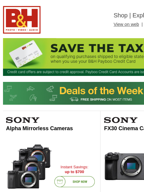 bhphotovideo newsletter: 💰 New Deals are Live – Apple, Nikon, Sony, OM SYS...