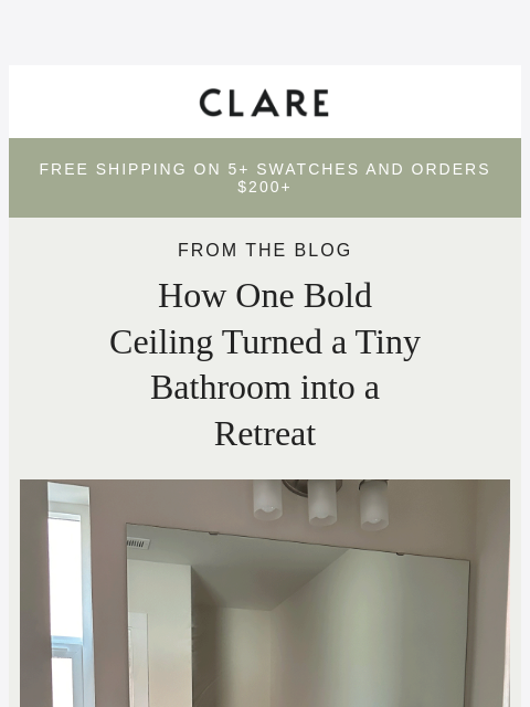 clare newsletter: Look up! Your next glow-up is above your head