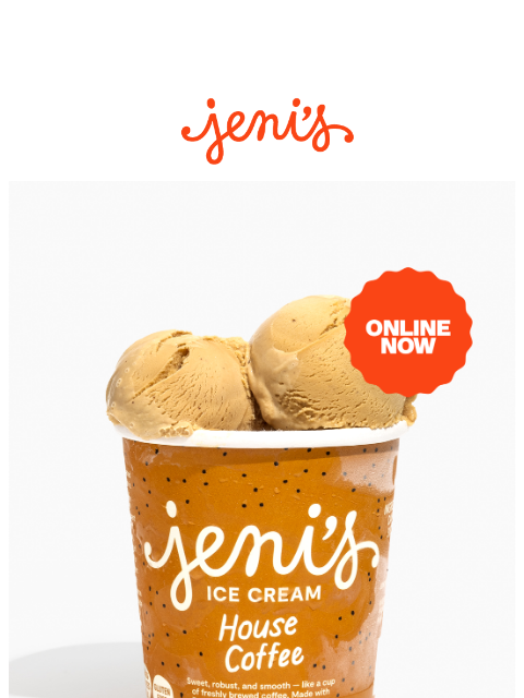 jenis newsletter: OUR NEW COFFEE ICE CREAM IS HERE