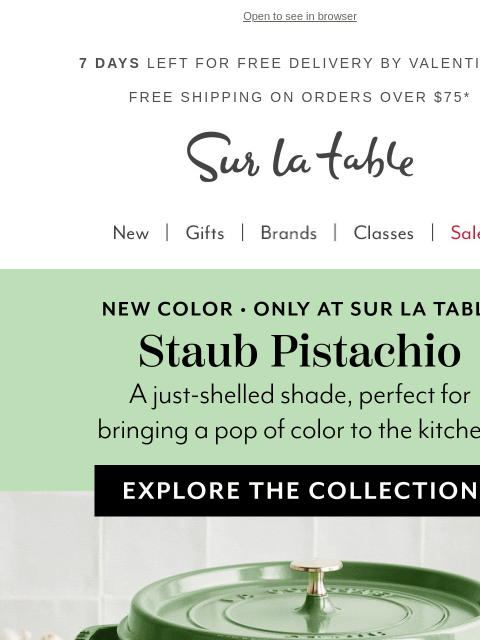 surlatable newsletter: New & exclusive Staub worth cracking open.