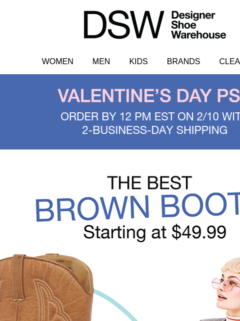 dsw newsletter: Less winter, more new boots