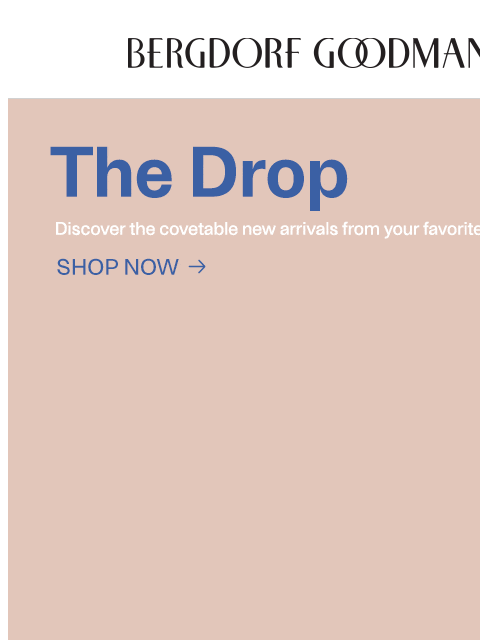 bergdorfgoodman newsletter: The Drop: New Arrivals Just Landed