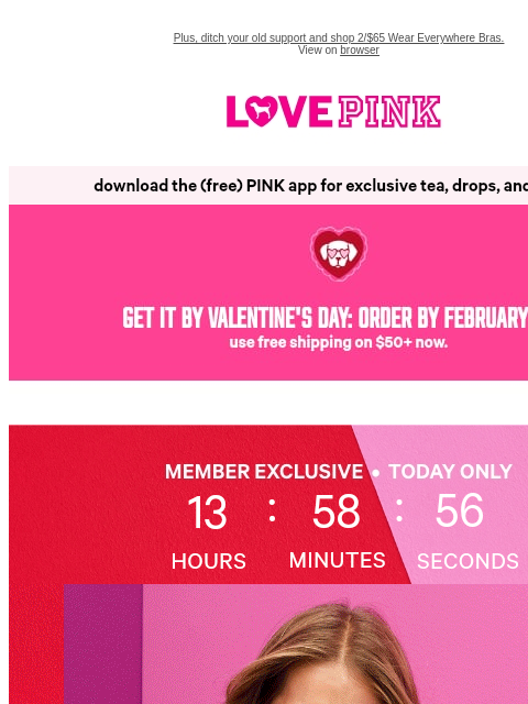 vspink newsletter: Last Day: 20% Off Just for Members