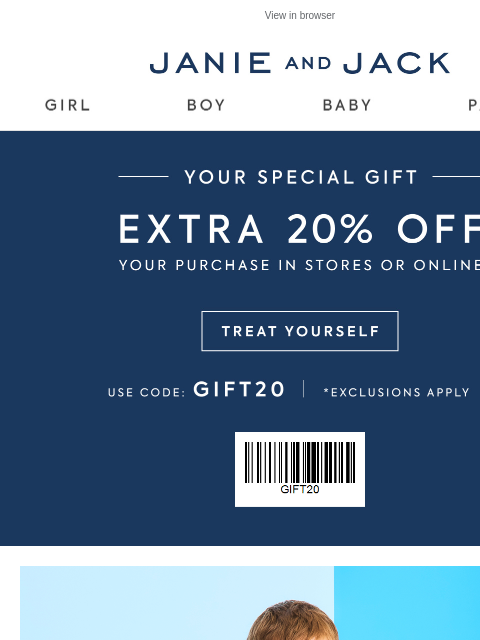 janieandjack newsletter: New sale styles, just for hue