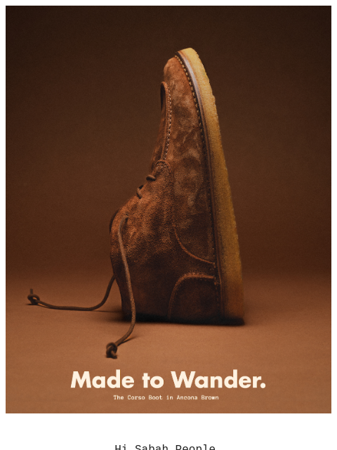 sabah newsletter: These Boots are made for Wandering!  🥾