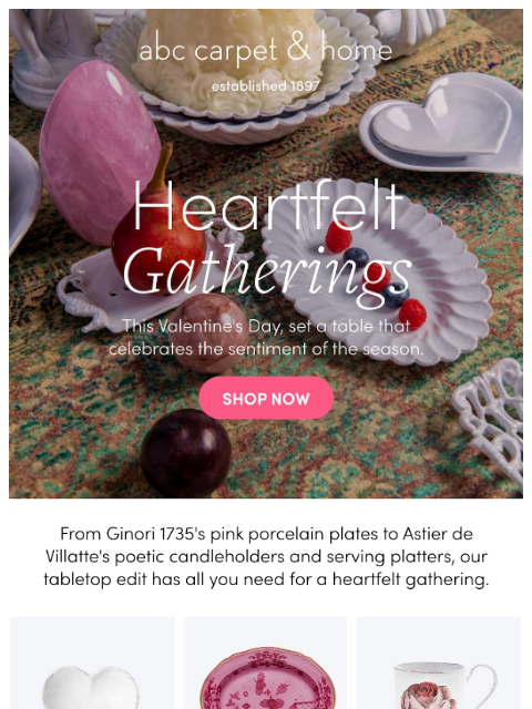 abchome newsletter: The Heart of Entertaining
