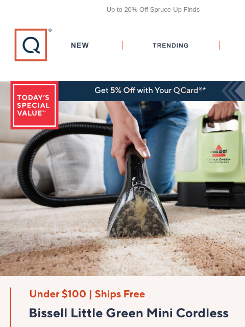 qvcemail newsletter: Lowest Price! Bissell Little Green Cleaner