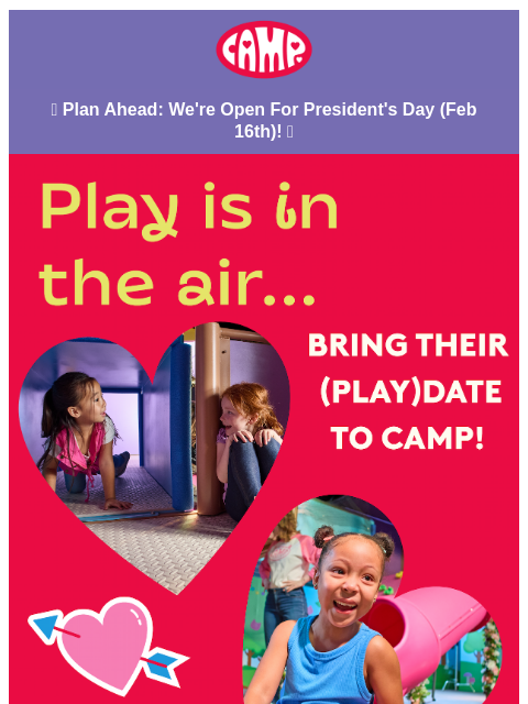 camp newsletter: Cupid Says: Plan the Playdate 💌