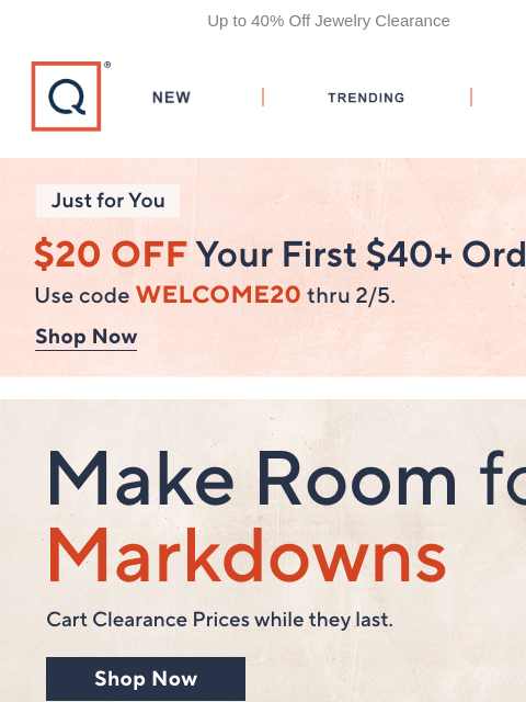 qvcemail newsletter: Add to Cart! Low Clearance Prices