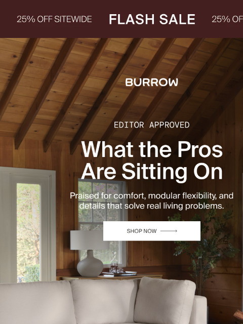 burrow newsletter: 25% Off Editor-Approved Styles