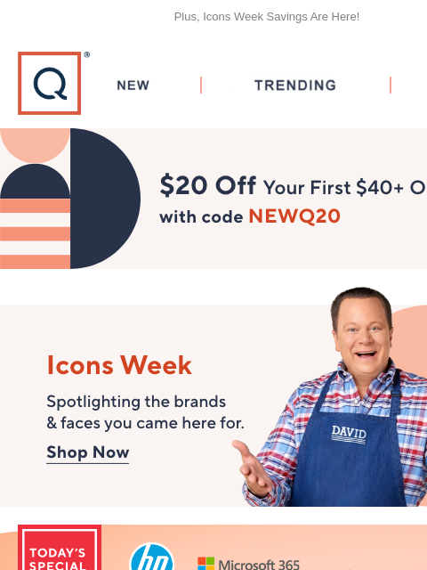 Plus, Icons Week Savings Are Here! QVC New TRENDING DEALS Unlock $20 off Your First Purchase icons week HP TSV watch and win banner deals Denim & Co. Adaptive Cozy Touch Slim Straight Jean Denim