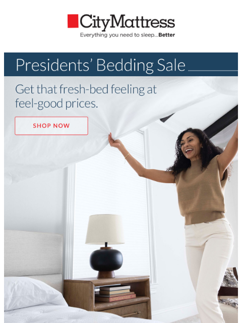 citymattress newsletter: Presidents’ Bedding Sale: Up to 30% Off Best Selle...
