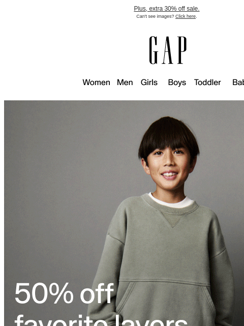 gap newsletter: Make room for more favorites — these are 50% off