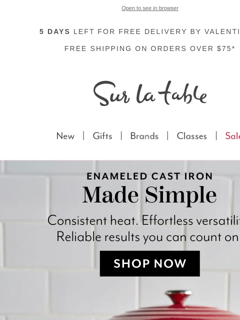 surlatable newsletter: 👩‍🍳 Why chefs love enameled cast iron.