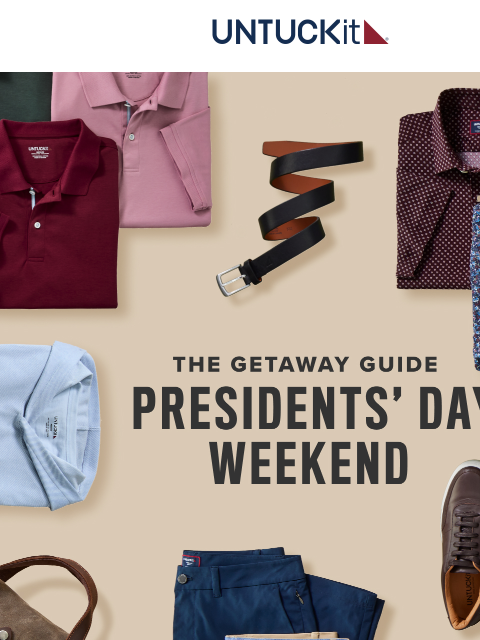 untuckit newsletter: Your Long Weekend Packing List 🧳