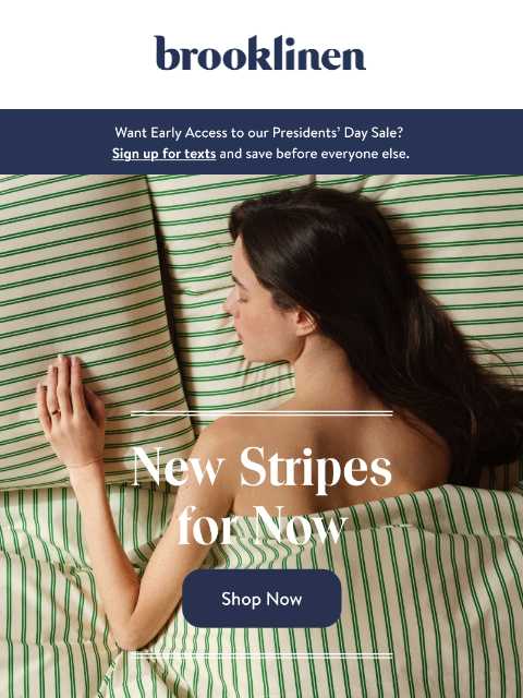 brooklinen newsletter: Meet our NEW Stripes